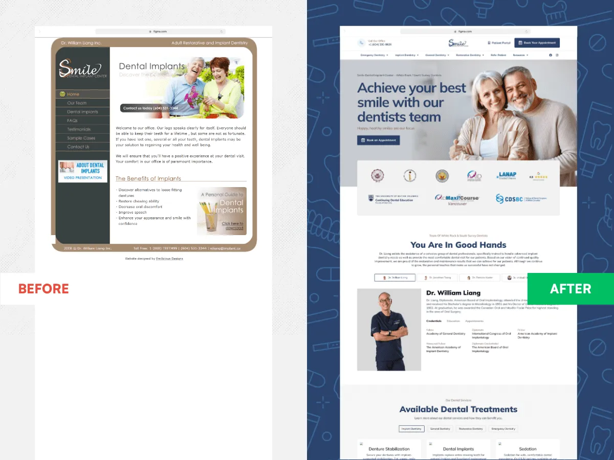 Smile Dental Implant Center's new website