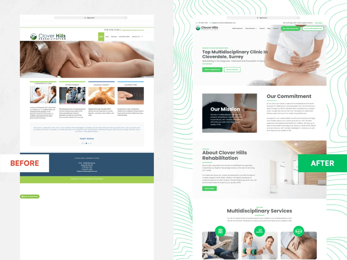Clover Hills Rehabilitation's new website