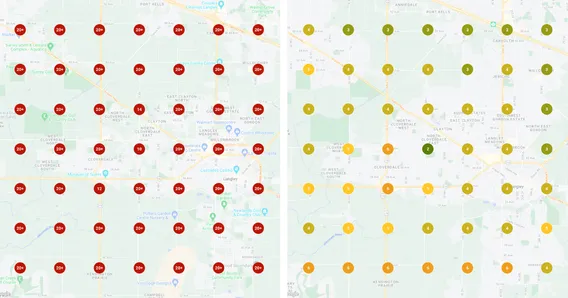 Clover Hills Rehabilitation: Google Business Profile, before and after