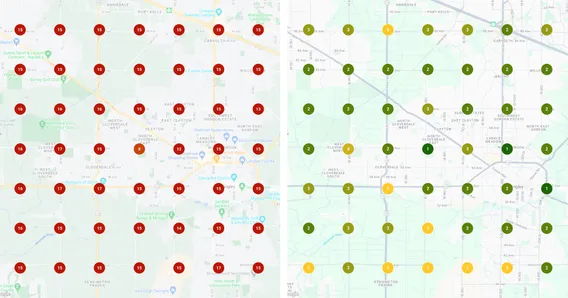 Clover Hills Rehabilitation: Google Business Profile, before and after