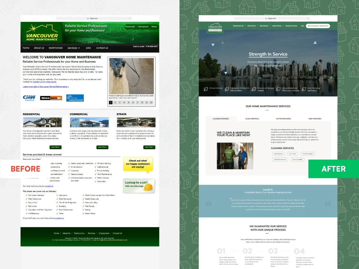 Vancouver Home Maintenance's new website