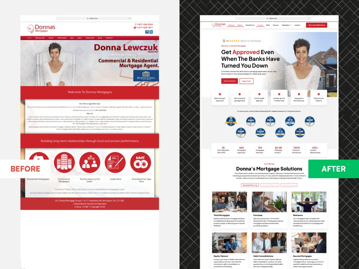 Donna's Mortgages's new website