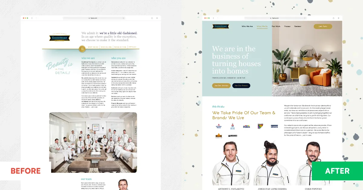 GoodHome Painting's new website