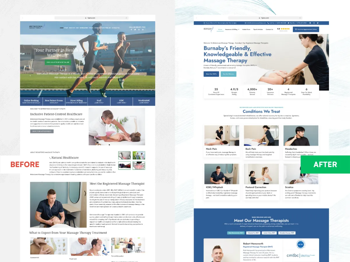 Metrotown Massage Therapy's new website
