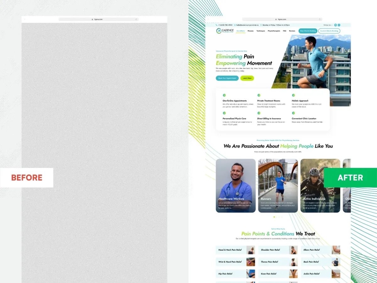 Cadence Physiotherapy's new website