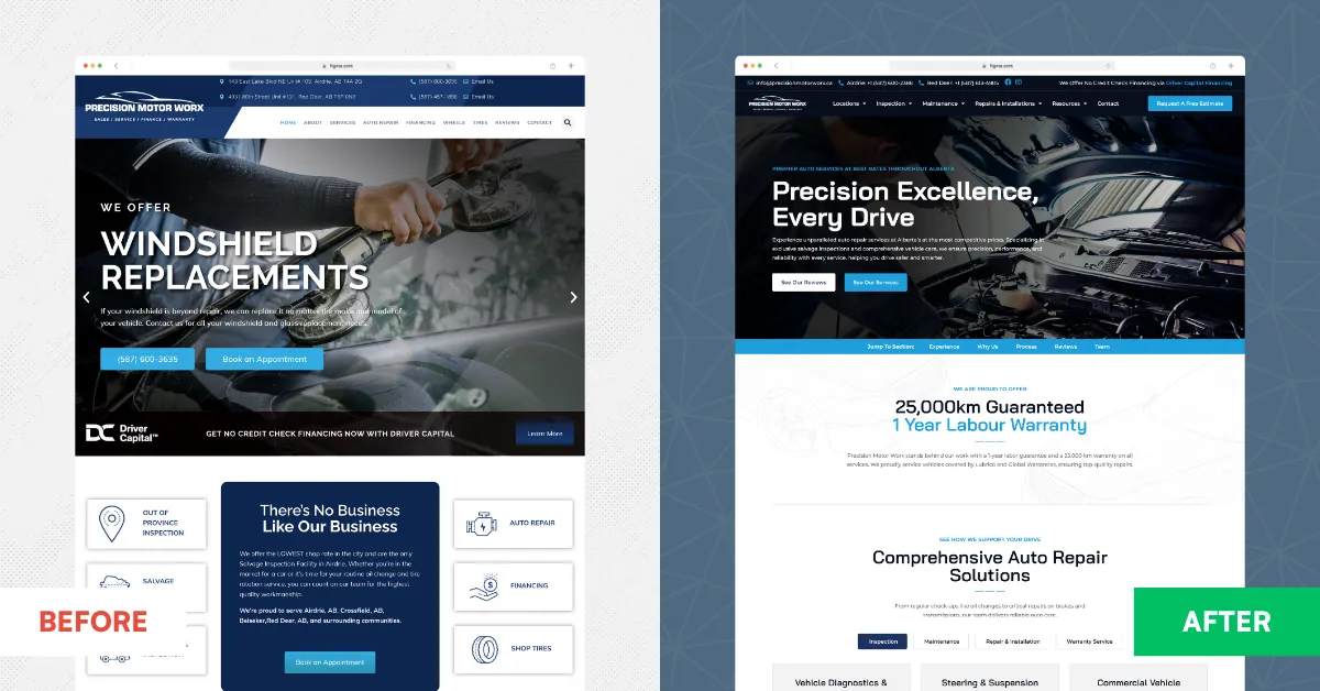 Precision Motor Worx's new website
