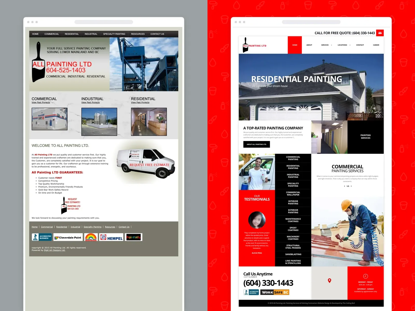 All Painting Ltd.'s new website