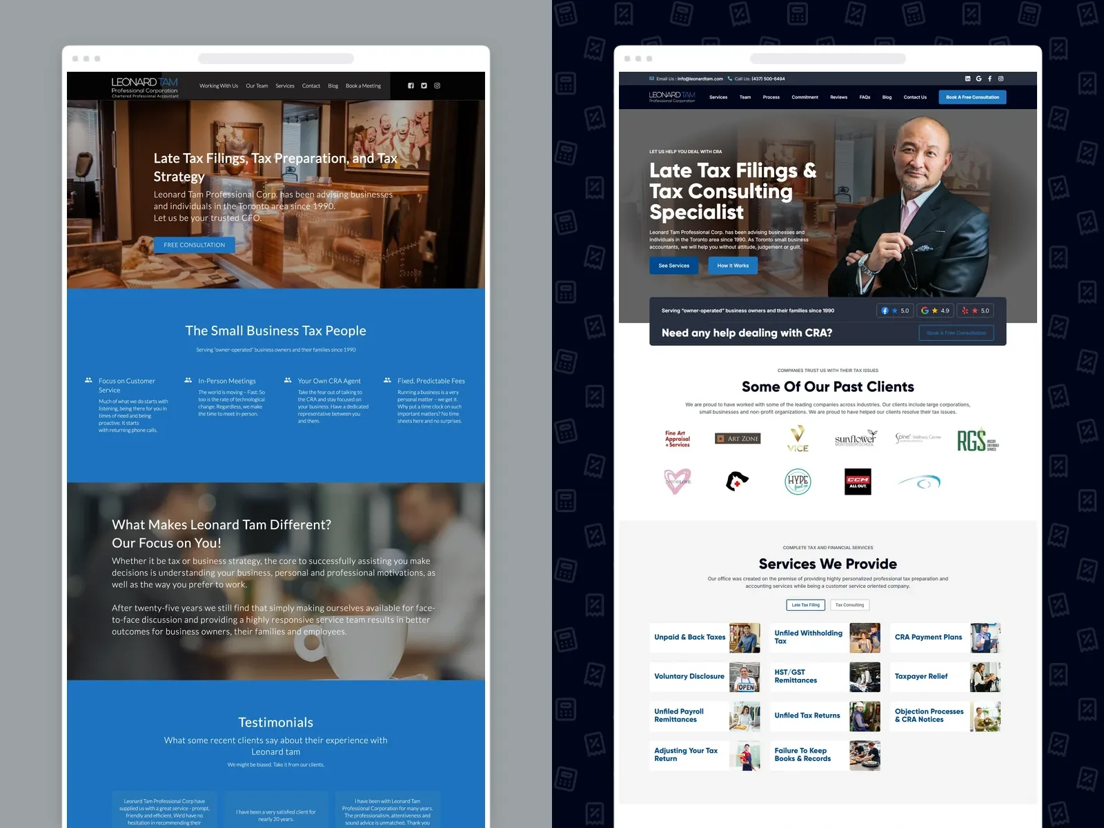 Leonard Tam Accounting's new website