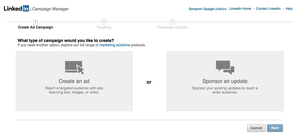 linkedin campaign manager