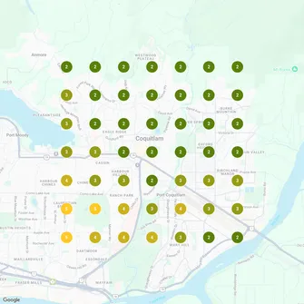 Top 3 across Coquitlam