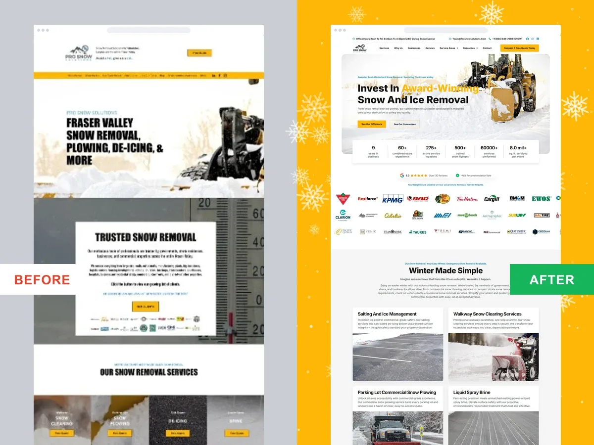 Pro Snow Solutions's new website