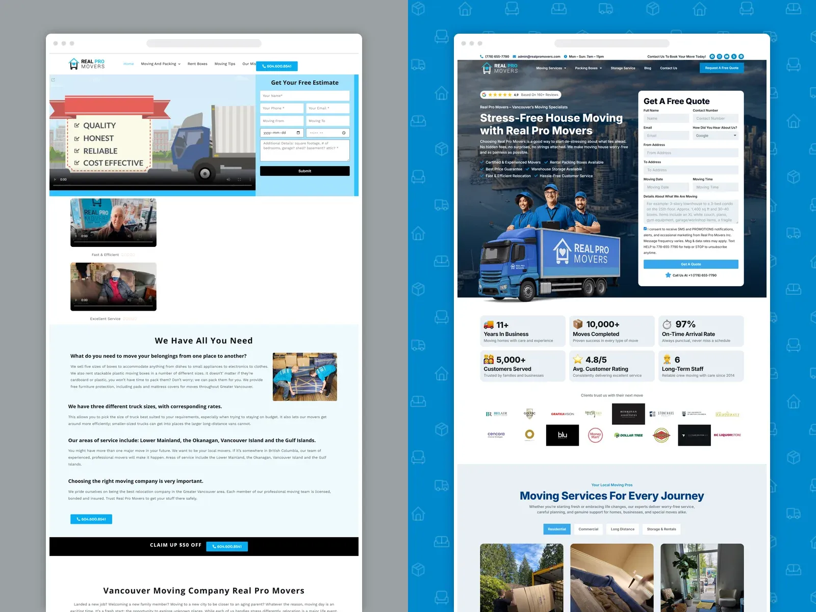 Real Pro Movers's new website